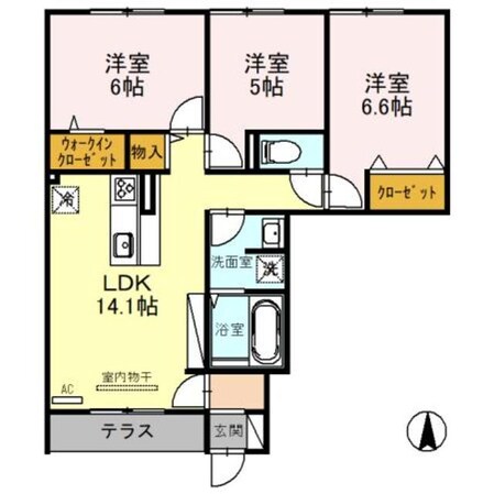 ＪＲ長瀬駅 徒歩11分 1階の物件間取画像